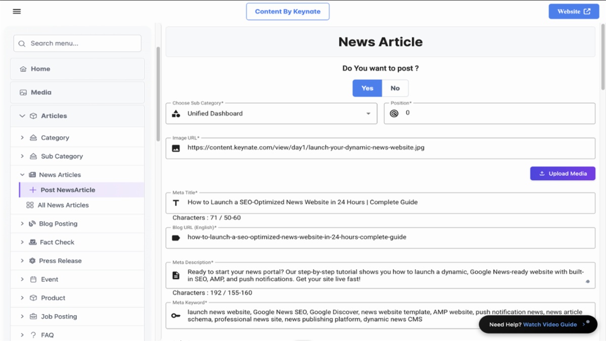 How to Launch a SEO-Optimized News Website in 24 Hours | Complete Guide